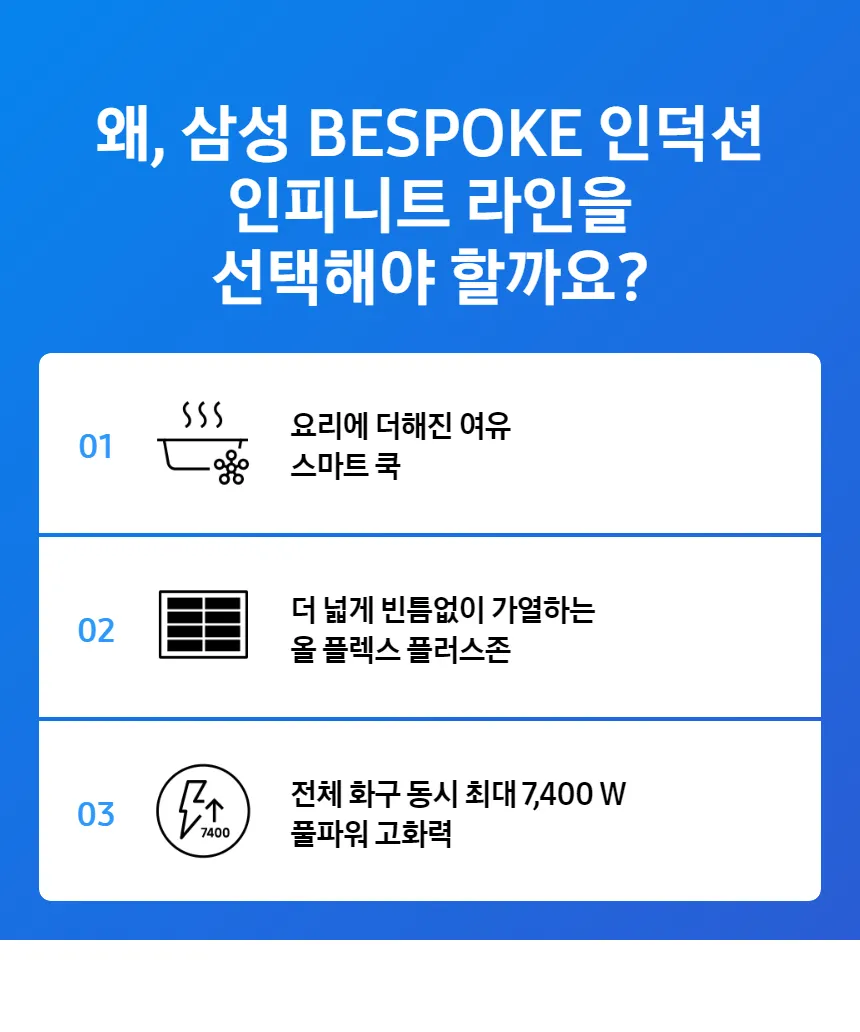 [삼성전자] 비스포크 인덕션 Infinite Line 올플렉스존 그레이지 NZ64B9899RB 상세 이미지 1