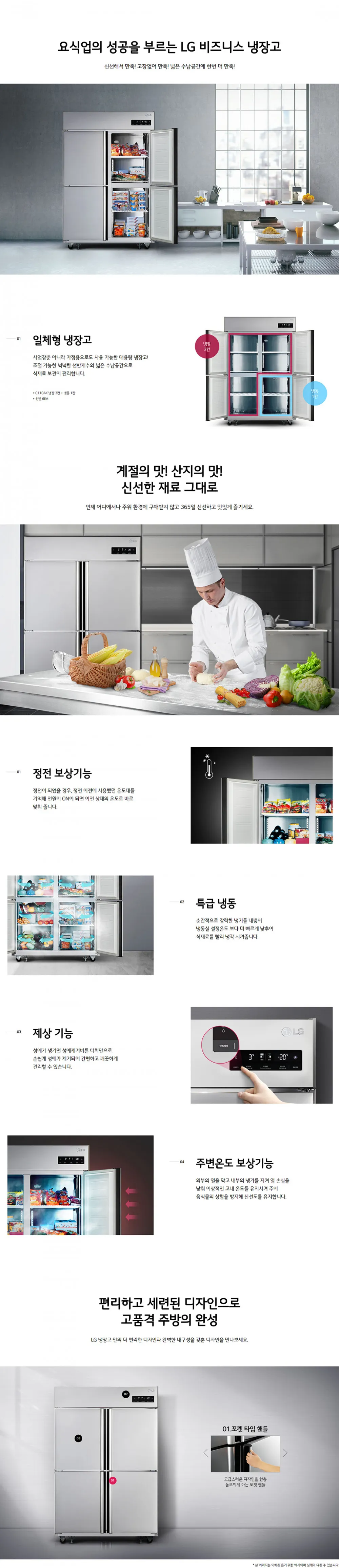CI_[LG] 업소용 일체형 냉장고 1064L (C110AK) 상세 이미지 1