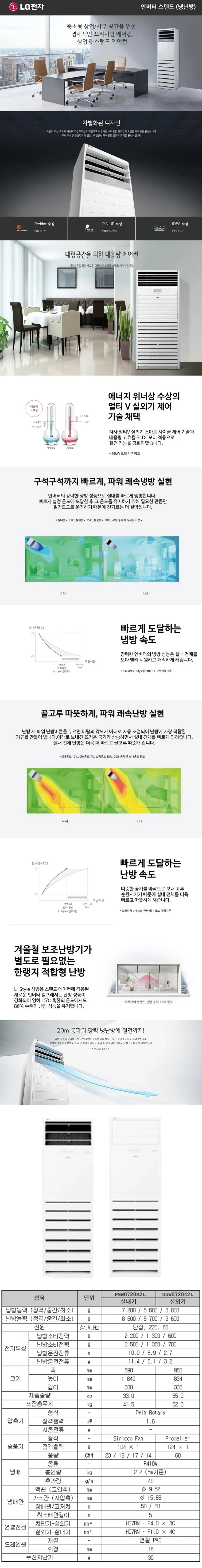 LG_냉난방기_18평형 스탠드_PW0720R2L 상세 이미지 1