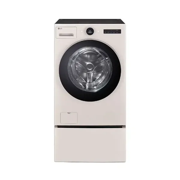 [LG] 트롬 오브제컬렉션 워시콤보 세탁기 25kg+건조기 15kg + 키높이 수납함 네이처 베이지 (FH25EAEF)